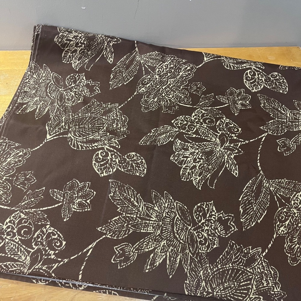 Tommy Bahama Home Brown Tropical Floral Rectangular Tablecloth 60x100 Vtg Style